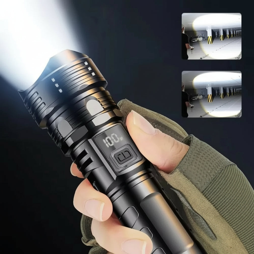 Ultramocna akumulatorowa latarka LED 500 metrów