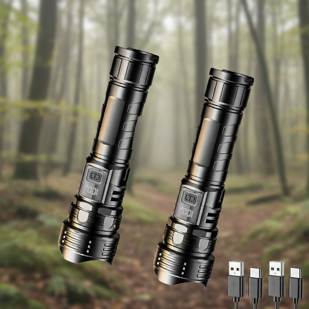 Ultramocna akumulatorowa latarka LED 500 metrów