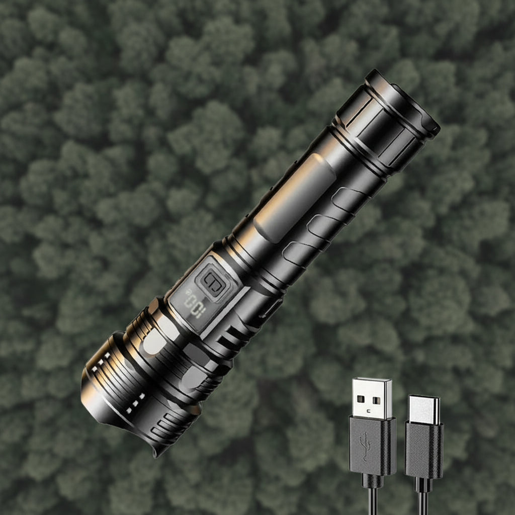 Ultramocna akumulatorowa latarka LED 500 metrów