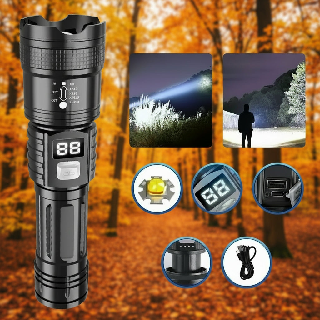 Wodoodporna latarka taktyczna LED 100 000lm