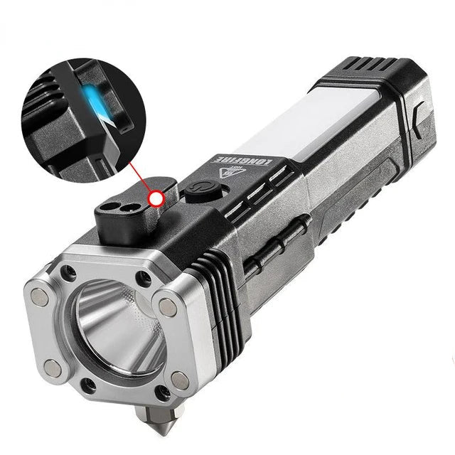 Super jasny latarko-młotek na sytuację kryzysowe