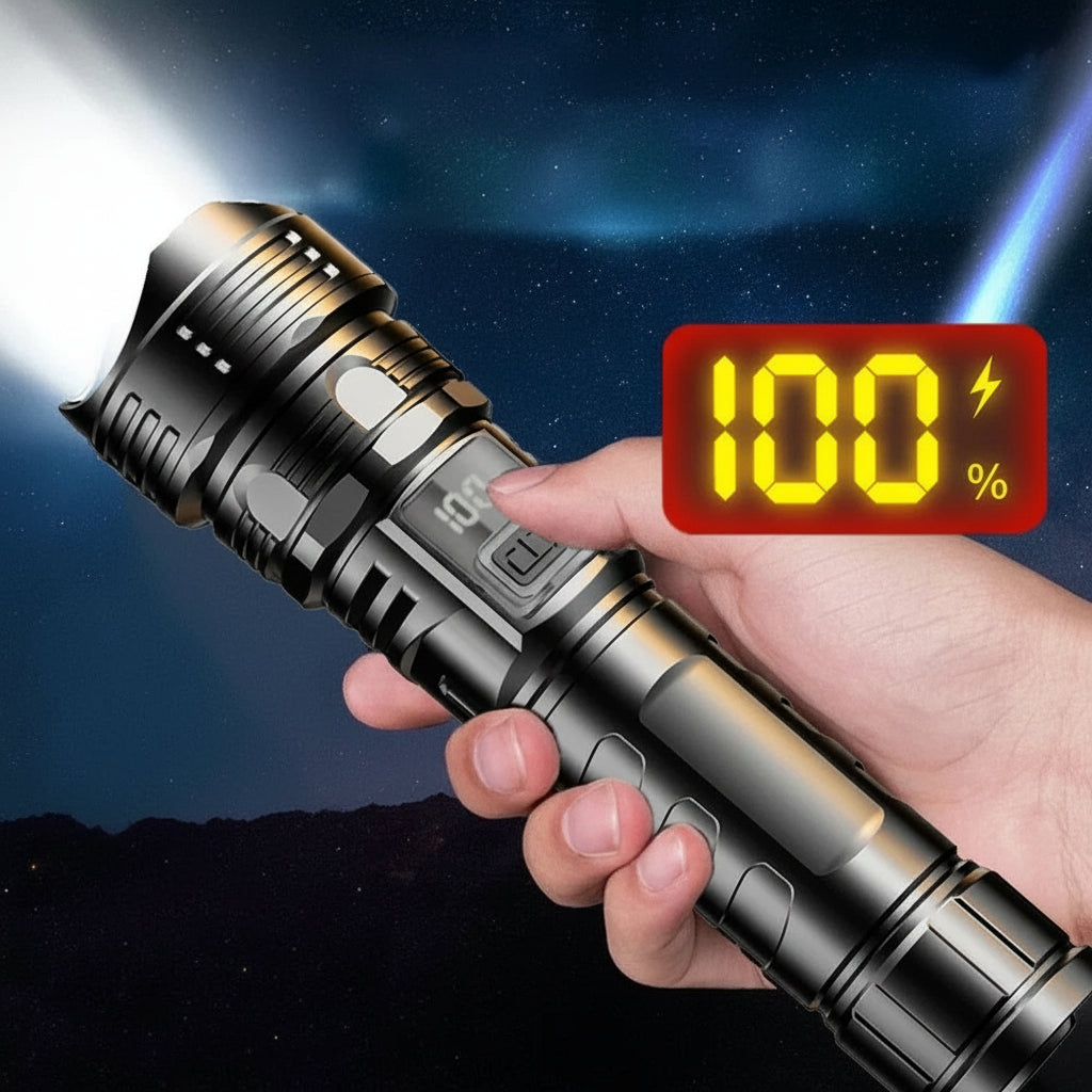 Ultramocna akumulatorowa latarka LED 500 metrów