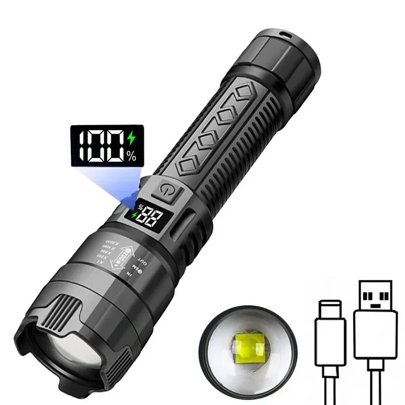 Ultramocna akumulatorowa latarka LED 500 metrów