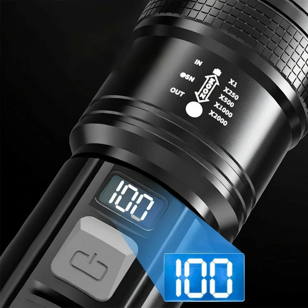 Wodoodporna latarka taktyczna LED 100 000lm