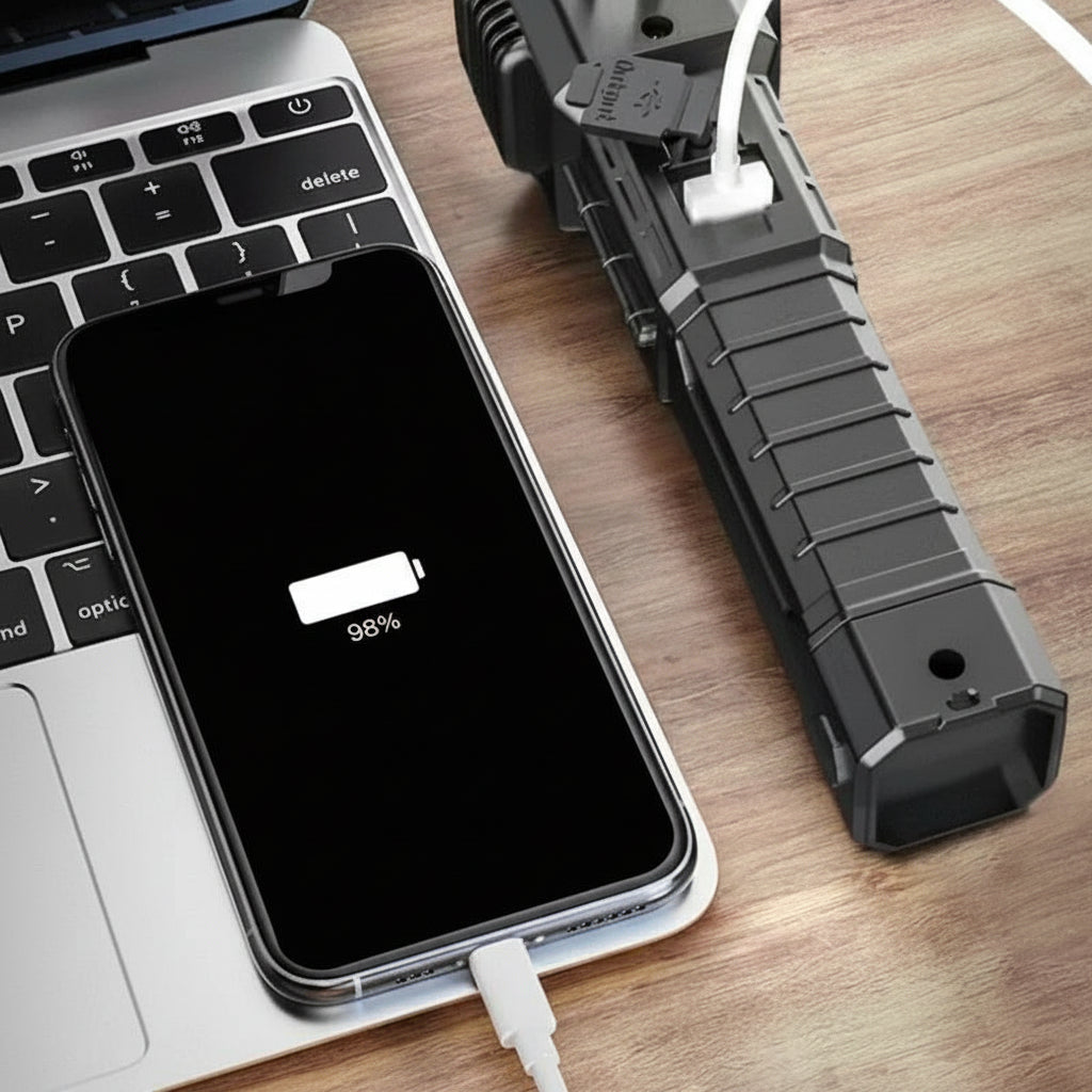 Super jasny latarko-młotek na sytuację kryzysowe