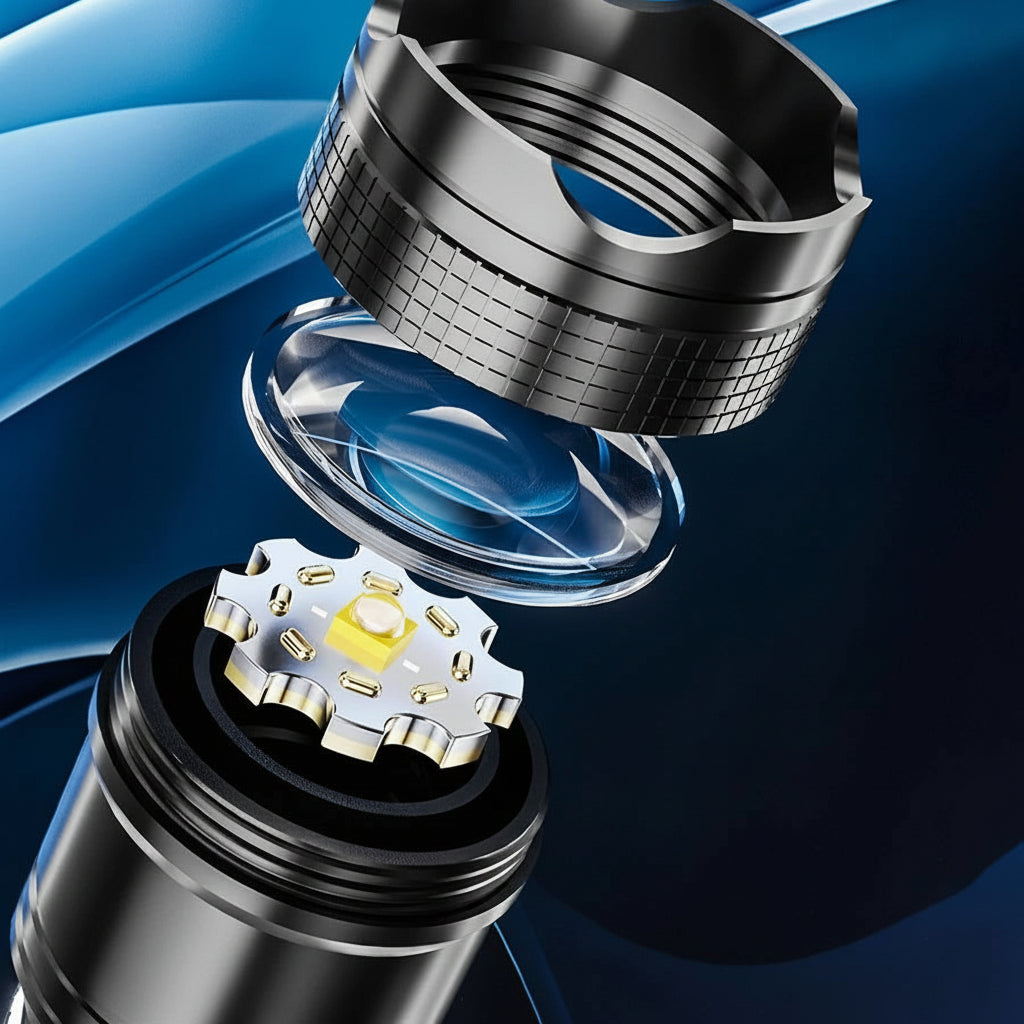 Wodoodporna latarka taktyczna LED 100 000lm