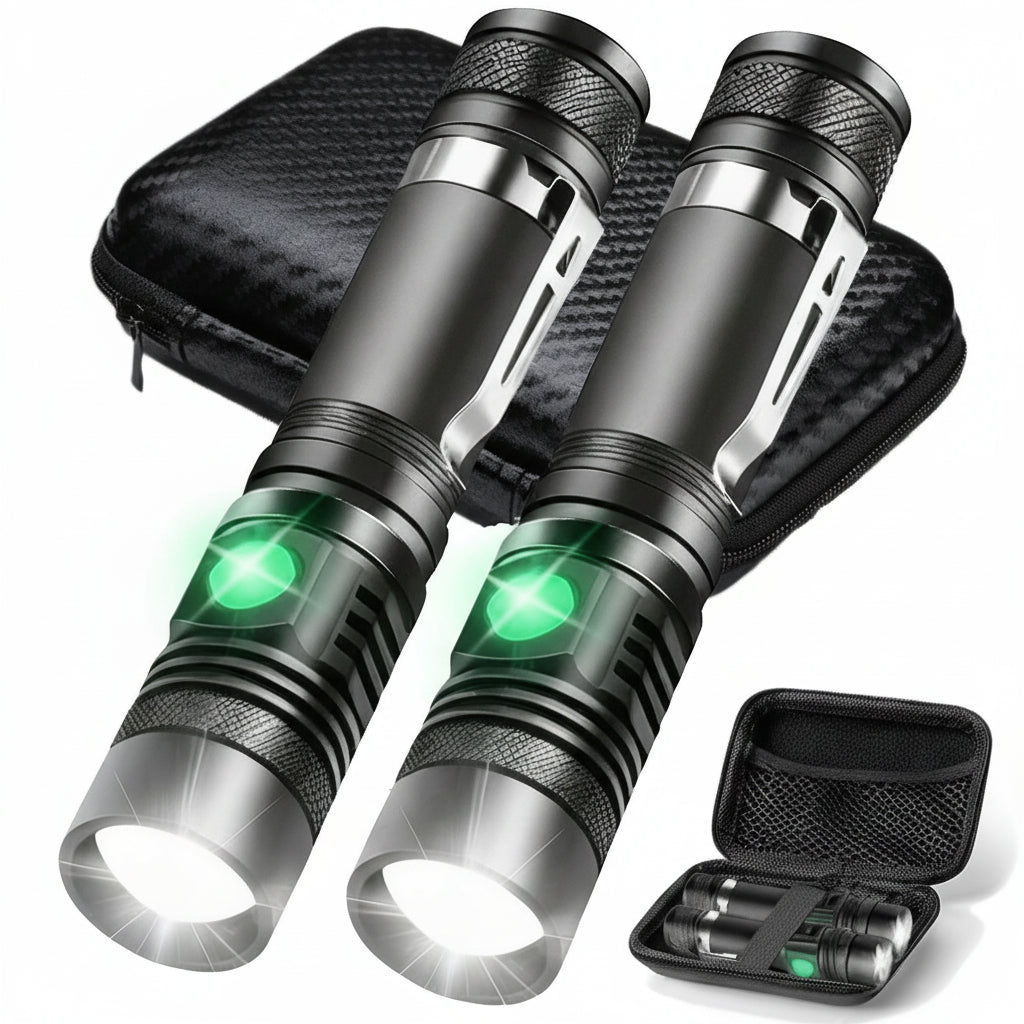 Latarka kempingowa LED o dużej mocy, z funkcją zoomu i 4 trybami świecenia