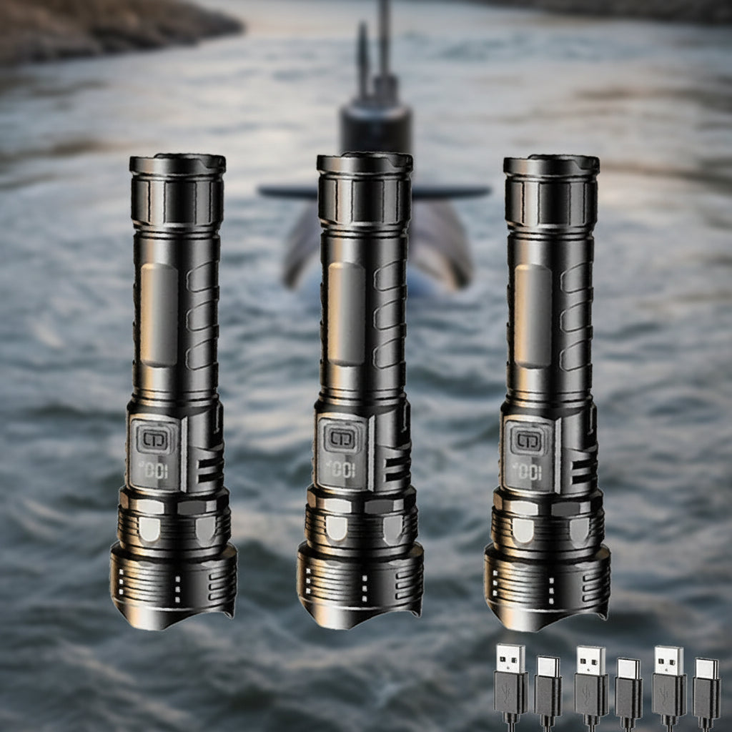 Ultramocna akumulatorowa latarka LED 500 metrów