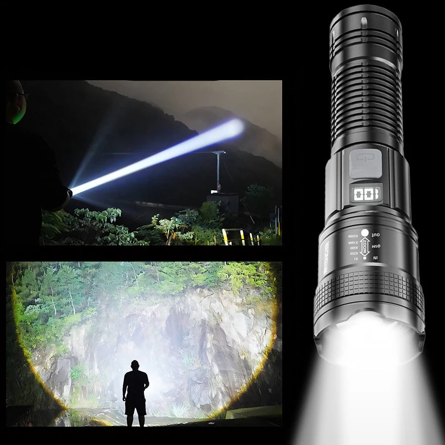 Wodoodporna latarka taktyczna LED 100 000lm